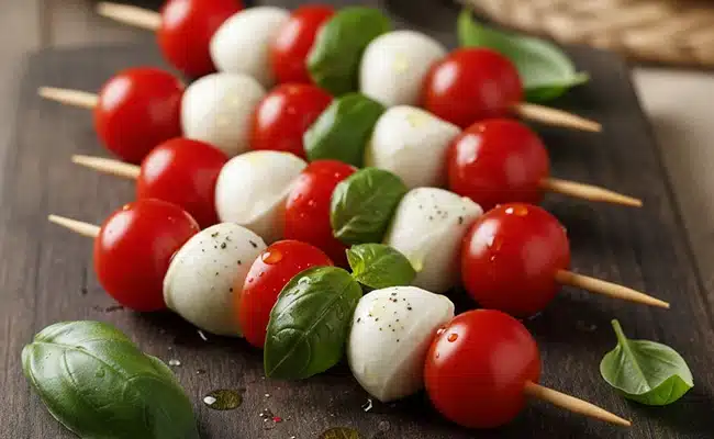Brochettes tomates-mozzarella