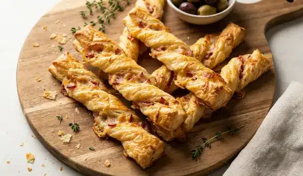 Torsades feuilletées jambon-fromage maison, apéro dînatoire rapide et gourmand.