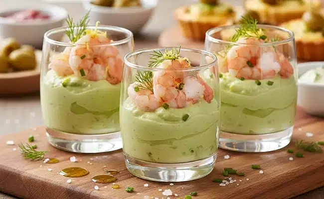 Verrines avocat-crevettes express
