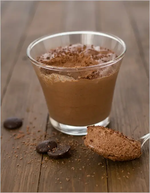 Recette de mousse au chocolat vegan et sans oeuf et ni produits laitiers