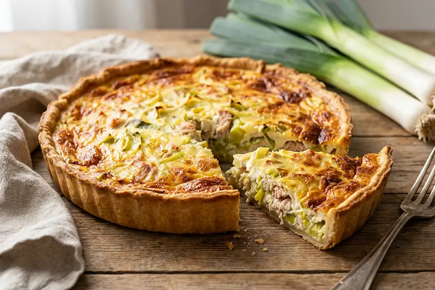 Quiche au poireau et au thon une recette facile et rapide