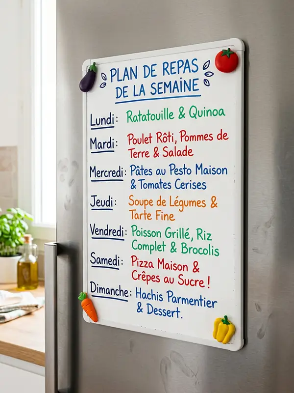 7 jours menu semaine facile et rapide